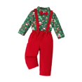 thumbnail image 3 of Conjunto de traje para niños perfecl con pajarita vestido formal y tirantes con botones, 3 of 8