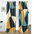 thumbnail image 2 of Irregular Blocks Black Out Curtains 72 Inch Length Curtains for Sliding Glass Doors Bedroom Living Room 2 Pack, 2 of 6