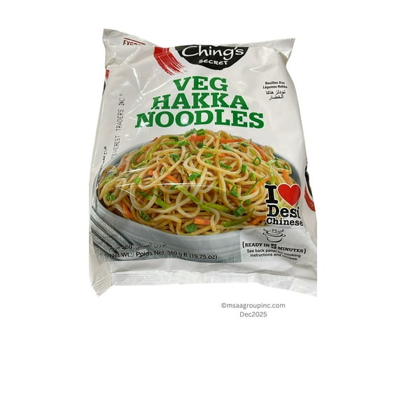 Ching’s Secret Veg Hakka Noodles | Authentic Indo-Chinese Style | Ready in 5 Minutes | 560 g