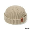 thumbnail image 2 of Viworld Women Men Mini Fisherman Beanie Hat Winter Warm Knitted Ribbed Docker Skull Cap,Khaki, 2 of 6