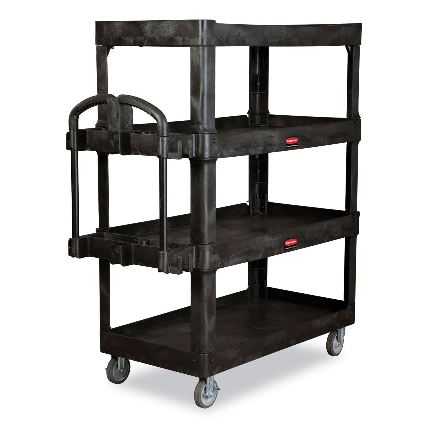 Rubbermaid 2128657 4shelf Heavyduty Ergo Utility Cart, 700 Lb