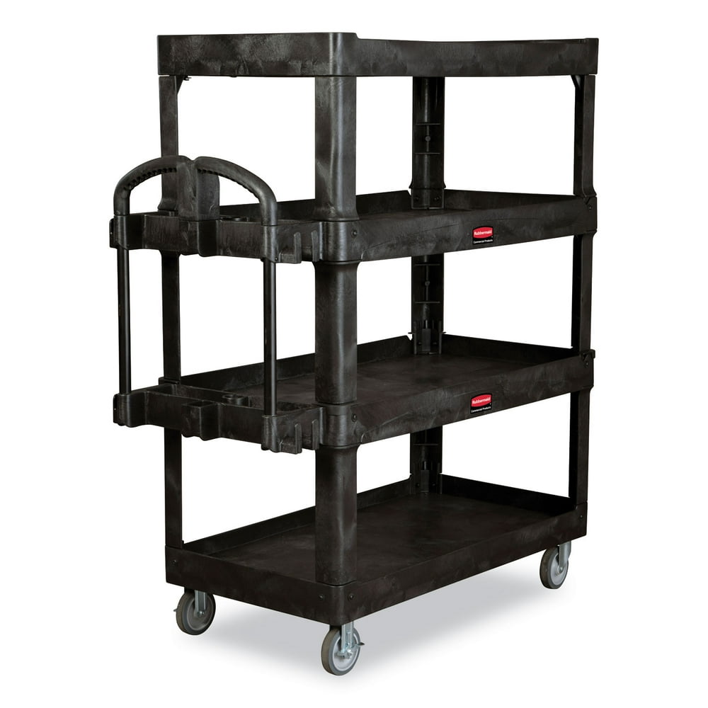 Rubbermaid 2128657 4shelf Heavyduty Ergo Utility Cart, 700 Lb Capacity, 24.35 X 54.1 X 62.4