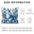 thumbnail image 5 of GOSMITH  Blue and White Porcelain Pillow Covers Floral Chinoiserie Rabbit Pattern Farmhouse Decorative French Country Style Cushion Pillowcases for Bedroom Living Room Sofa, 5 of 5