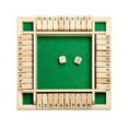 thumbnail image 1 of Shut The Box Jeu de dés Traditionnel Mathématique en Bois pour Pub 4 Joueurs, 1 of 6