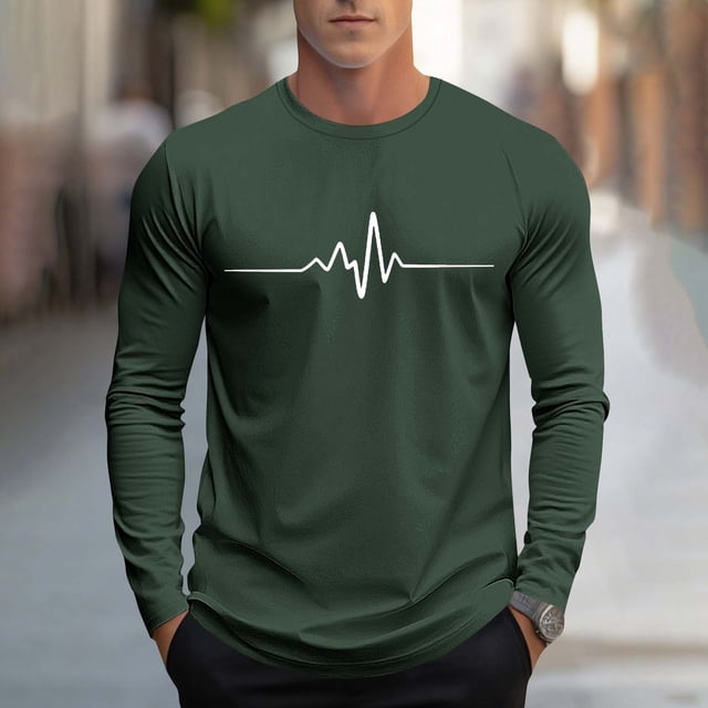 Blusas y camisas de manga larga con cuello redondo, moda casual para hombre, estampado deportivo, blusas de manga larga con cuello redondo, camisas para hombre, blusa de poliéster
