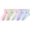 thumbnail image 1 of Paquete de 5 calcetines de malla finos de algodón para bebés y niñas, calcetines invisibles al tobillo para niños pequeños Adepaton BST3005328-3, 1 of 6