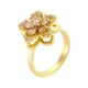 thumbnail image 2 of Anillo de flores para mujer, anillo giratorio de cristal con forma de flor, anillo giratorio ajustable, ideal para San Valentín, regalo de joyería para mujer, anillo de metal., 2 of 6