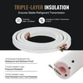 thumbnail image 6 of 16FT HVAC Line Set Kit - 1/4" & 1/2" Copper Pipes with Insulation - Compatible with Mini Split AC/Heat Pump - 18ft Wire Included, 6 of 10