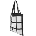 thumbnail image 4 of DINHEAROM 1Set Cotton Linen Tote Bag for Shopping Reusable Grocery Bags with Sublimation Design, 4 of 7