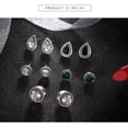 thumbnail image 4 of Fiudx Juego de Pendientes de Circonita Verde y Negra con Diseño de Gota de Agua, Aleación de Turquesa, Joyería Clásica para Fiestas, Regalo para Enamorados, Ideal para Uso Diario, Ideal para Citas y, 4 of 6