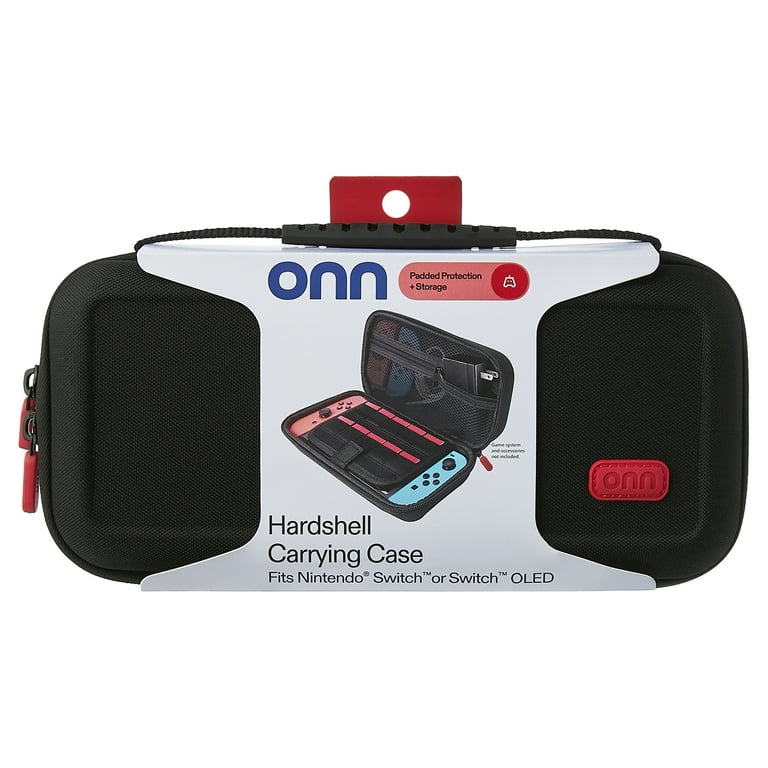 Onn+ Hard Shell Carrying Case for Nintendo Switch OLED with Game