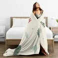 thumbnail image 5 of Vintage Leaves Texture Pattern Throw Blanket,Super Soft Anti-Pilling Flannel Bed Blankets, 60"x50", 5 of 8
