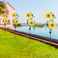 thumbnail image 6 of Sunflower Wind Spinners Garden Stake with LED Lights,Outdoor Solar Wind Sculptures for Yard and Garden,S-type Solar Windmill Kinetic Spinner for Garden Lawn Patio Decoration(51"), 6 of 7
