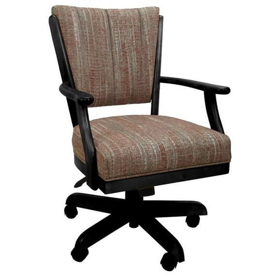 Classic Caster Solid Wood Dining Chair Watusi Madder Black Wood