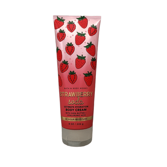 Bath & Body Works Strawberry Soda Ultimate Hydration Body Cream 8 oz
