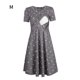 thumbnail image 3 of Qarigey Vestido de mujer Vestido de mamá de punto de manga corta de tela de alimentación de enfermería Prendas para la parte del cuerpo Gris M Qarigey AP001831-07, 3 of 6