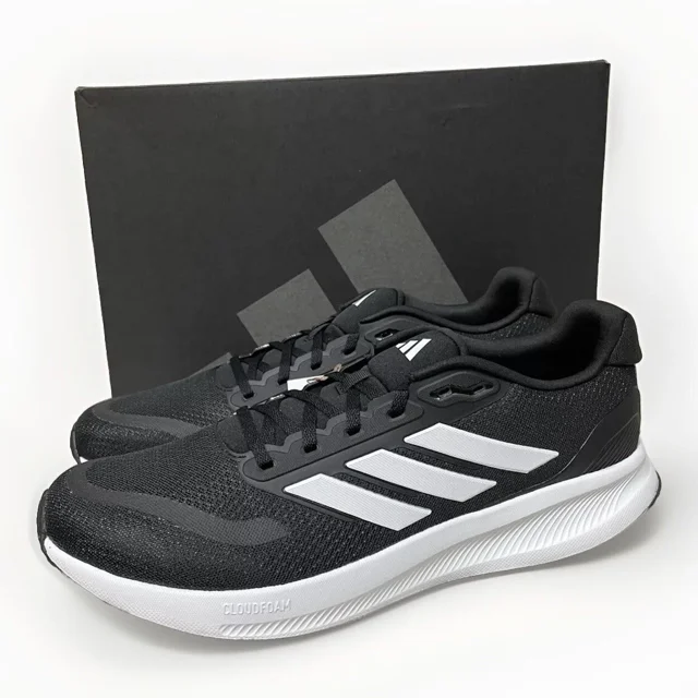 Ad-id-as RUNFALCON 5 CLOUDFOAM Running Sneakers Shoes Black White Mens Size 12 New
