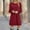 Red, variant on Women Knit Dress Puff Long Sleeve Dress For Fall Winter Round Neck Casual Tunic Dress Aline Summer Dresses for Women Mature Womens Dresses Long Summer Dresses for Women Beach Dress for Women Womens