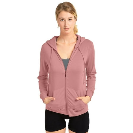 LAVRA Women's Zip Up Hoodie Thin Jacket Zipper Casual Active Sweatshirt Athleisure