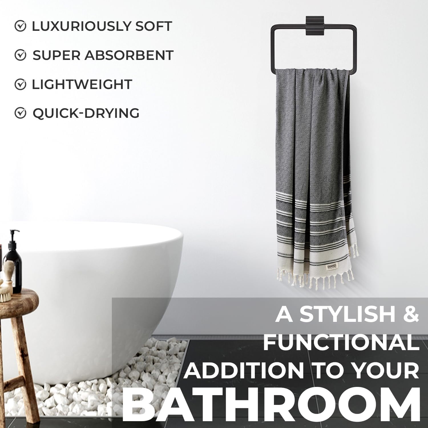 DEMMEX Organic Diamond Turkish Bath & Beach Towel - 100% Oeko-TEX Certified Cotton - Ultra-Soft, Quick-Dry, Lightweight, Compact Luxury Peshtemal Towel, Prewashed, Oversized, 71"x36", Burgundy