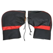 CIMAXIC winter riding gloves Handlebar Mitt Gloves PU Leather Black Women Thickened 1 Pair