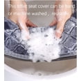 thumbnail image 4 of Bathroom Soft Toilet Seat Cover Pad -Toilet Seat Cushion Washable and Comfortable Toilet Seat Cover Pads, Fits Most Size Toilet Lids for Bathroom (Gray), 4 of 7