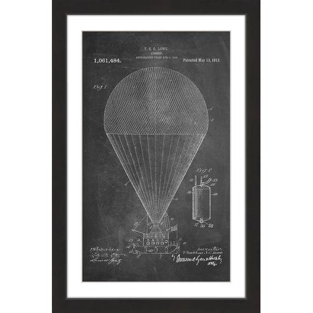 "Airship 1913 Chalk" Framed Painting Print