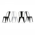 thumbnail image 6 of Simpli Home Fletcher Metal Dining Side Chair (Set of 2) in Distressed Black, Copper, 6 of 8