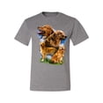 thumbnail image 2 of Wild Bobby, Golden Retriever Dog Portrait, Dog Lover, Men's Graphic Tees, Heather Grey, X-Large, 2 of 3