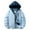 Light Blue, variant on ZACPNCV Men's Lightweight Jackets Full Zip Up with Hood & Multi Pocket Fake Two Pieces Windbreaker Color Block Coat Fall