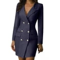 thumbnail image 2 of Double breasted trench coat solid color thin jacket set comfortable durable simple women's clothing, 2 of 5