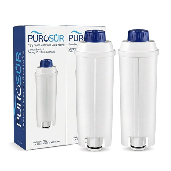 PUROSUR Replacement 5513292811 Water Filter for DELONGHI De'Longhi DLS C002 (Pack of 2)