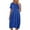 Blue, variant on Summer Maternity Clothes,Short Sleeves Maternity Dresses,Women's Summer Midi Dress Casual Loose Crewneck Short Sleeve T Shirt Sundress With Pockets