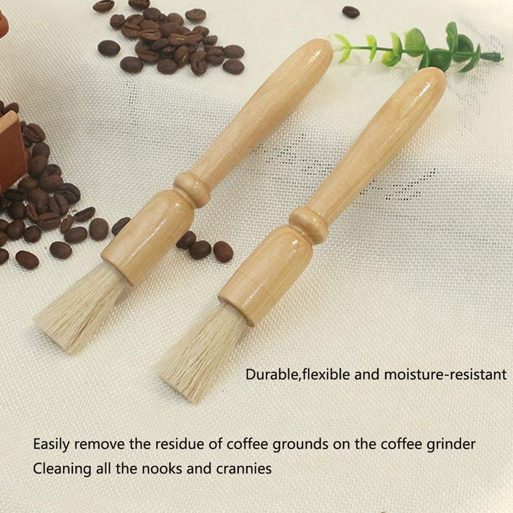 Cleaning Brush Coffee Grinder Cleaning Brush 6 Pieces Coffee Machine Brush Wood and Nylon Coffee