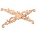 thumbnail image 4 of 2pcs Wood Carving Sticky Flower Delicate Door Head Carving Flowers Creative Solid Wood Applique for Furniture Cabinet Door Decors Size 1, 4 of 4