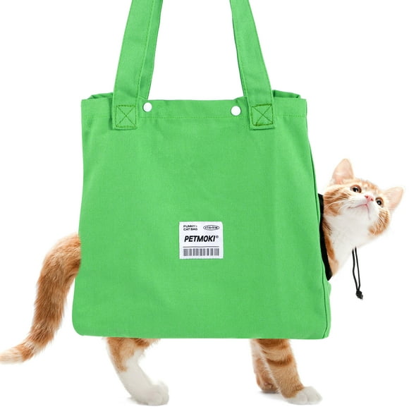 Wekvgz 2Pcs Cat Carrier Bag Canvas Cat Shoulder Carrying Bag Breathable Cat Carry Tote Bag Portable Cat Carrier Pouch Multipurpose Cat Travel Carrier Bag for Nail Trimming Car Travel