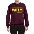 thumbnail image 2 of The Best Wifey in the Universe | Mens and Womens Mother's Day Crewneck Graphic Sweatshirt, Maroon, X-Large, 2 of 4