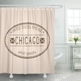 thumbnail image 1 of SUTTOM Brown Mark Chicago Oval Mail Postmark Partially Faded Shower Curtain 66x72 inch, 1 of 1