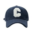 thumbnail image 1 of Maytalsory Ladies Letter C Snap-back Hat Comfortable And Breathable Adjustable Cap Sun Protection Light-weight dark blue, 1 of 6