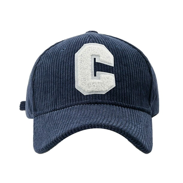 Minnieouse Gorras casuales ajustables Gorra de béisbol elegante y ligera para mujer Gorra de béisbol de pana de moda Sombreros azul oscuro