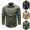 Khaki, variant on Men Vintage Denim Jacket Trendy Button Lapel Casual Jean Jacket Multi Pocket Fashion Casual Denim Outerwear Khaki 8(XL)