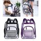 thumbnail image 1 of Mochilas transparentes Salvador 2 piezas morado trabajo concierto viaje universidad, 1 of 10