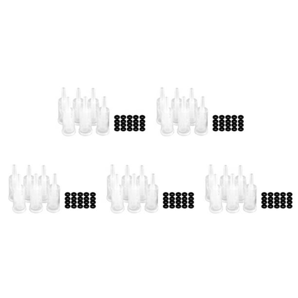 Juego de Esclusas de Aire para Fermentación,120 Piezas de Arandelas de Silicona Y 36 Piezas de Esclusas Plástico para Preservar, Elaborar Cerveza,Hacer Vino,Fermentar Chucrut