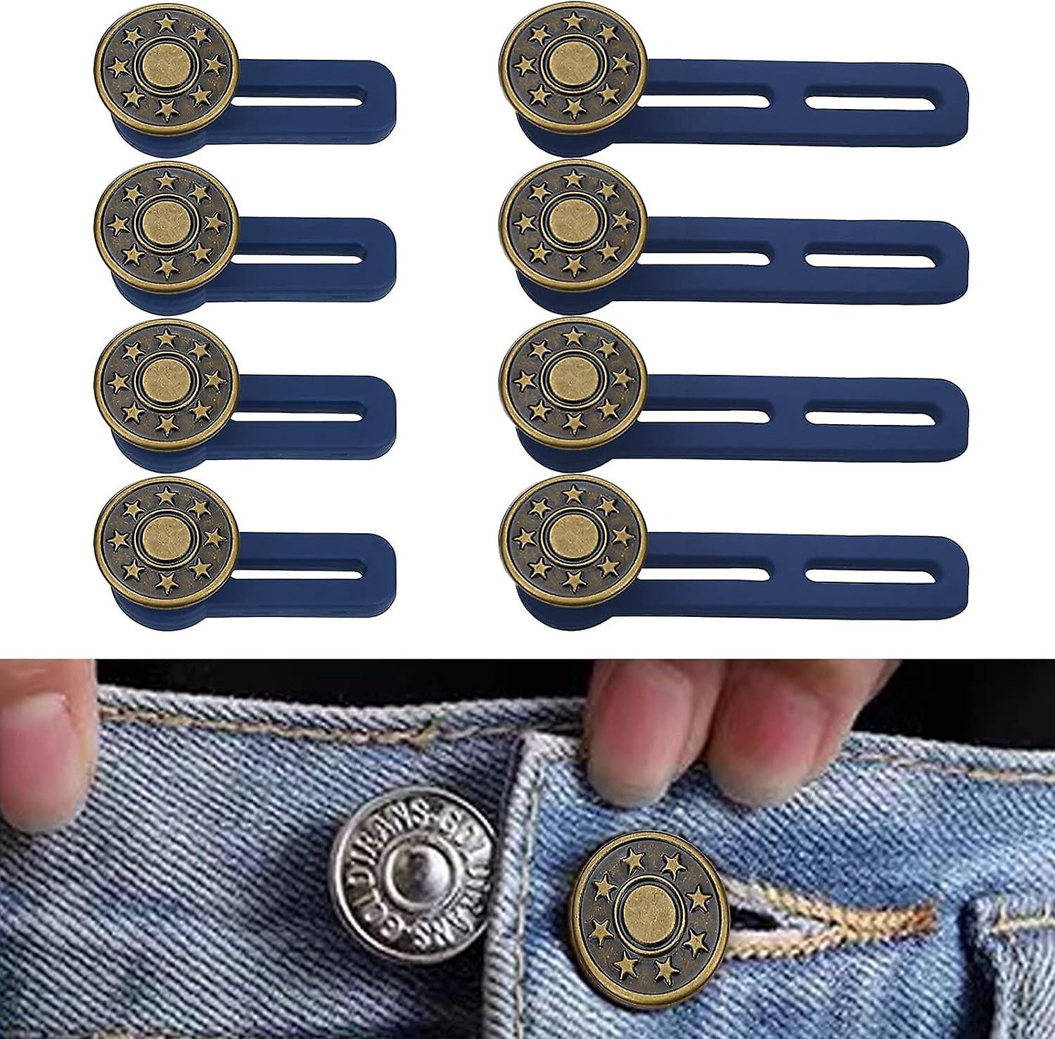 12 Boutons Réglables Pour Serrer Pantalons Et Jeans - 6 Styles - Ajustement De Taille Sans Couture