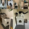 thumbnail image 6 of PAWLAND Decorative Cat House,Cat Home, Indoor Pet Crate - Litter Box Enclosure White, 6 of 6