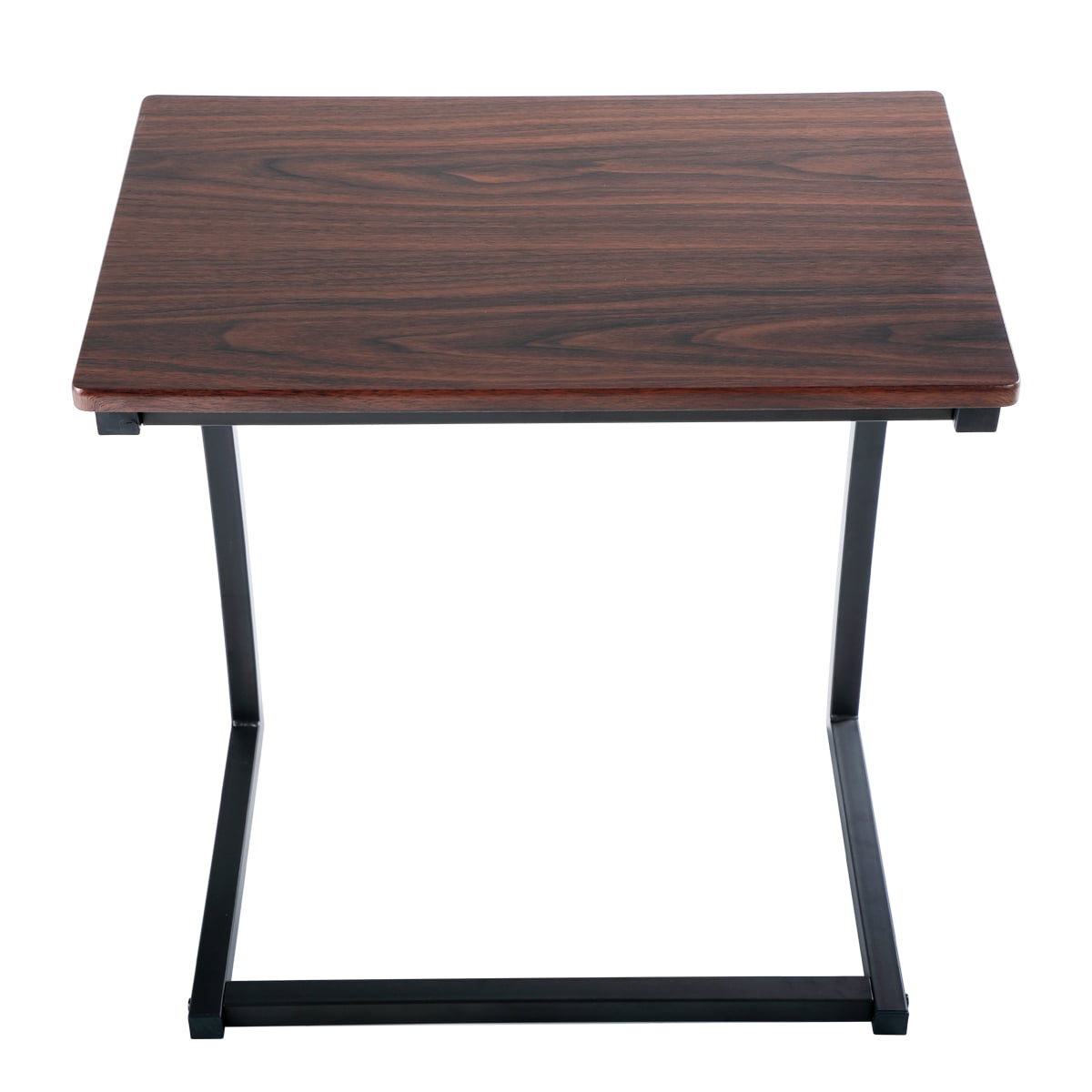 Lowestbest C Shape Accent Side End Table w/ Brown Desktop Lowestbest C Shape Accent Side End Table w/ Brown Desktop