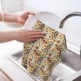 thumbnail image 6 of Disketp 70s Hippie Style Waffle Weave Kitchen Dish Cloth,Super Absorbent Kitchen Dish Towels 16*26 Inches for Dish Rags Washing Dishes, Drying Dishes, 6 of 7