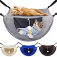 thumbnail image 4 of Breathable Cat Hammock Hanging Pet Bed, Ventilated Sandwich Mesh Elevated Sleeping Pad for Indoor Kittens Small Pets and Metal Cages, 4 of 7