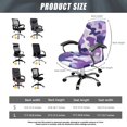 thumbnail image 6 of Xixirimido Purple Camo Print Computer Office Chair Covers Stretchable Soft Fit Universal Desk Rotating Slipcovers, Removable Washable Chair Protector Cover with Button, Large, 6 of 6