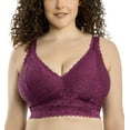 thumbnail image 5 of Parfait Adriana Banded Stretch Lace Wireless Bralette (P5482),32FF,Blackberry, 5 of 6
